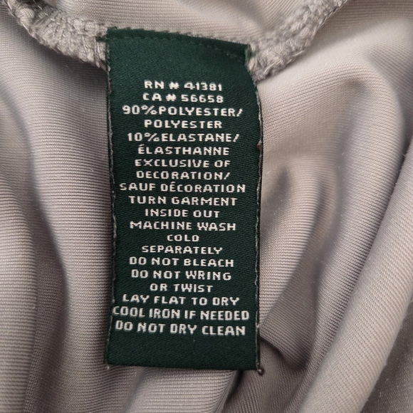 Lauren Ralph Lauren Women's Gray Shimmer Velvet Finish Blouse Size XL - Picture 7 of 8